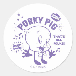 Adesivo Porky Pig Retro Sorrente