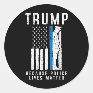 Adesivo Porque Polícia Vive Pro Trump Thin Blue Line UF