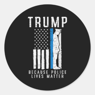 Adesivo Porque Polícia Vive Pro Trump Thin Blue Line UF