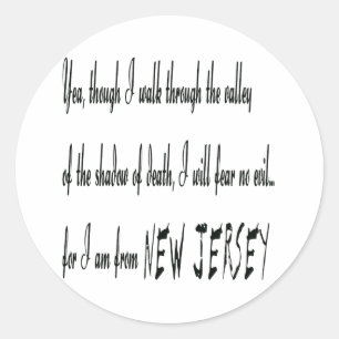 Adesivo Porque Sou De New Jersey Sticker