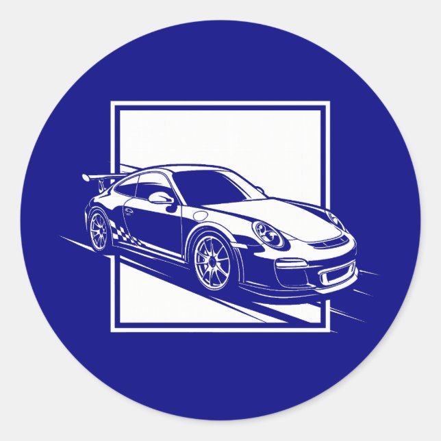 Adesivo Porsche 911 GT3 Minimalista (Frente)
