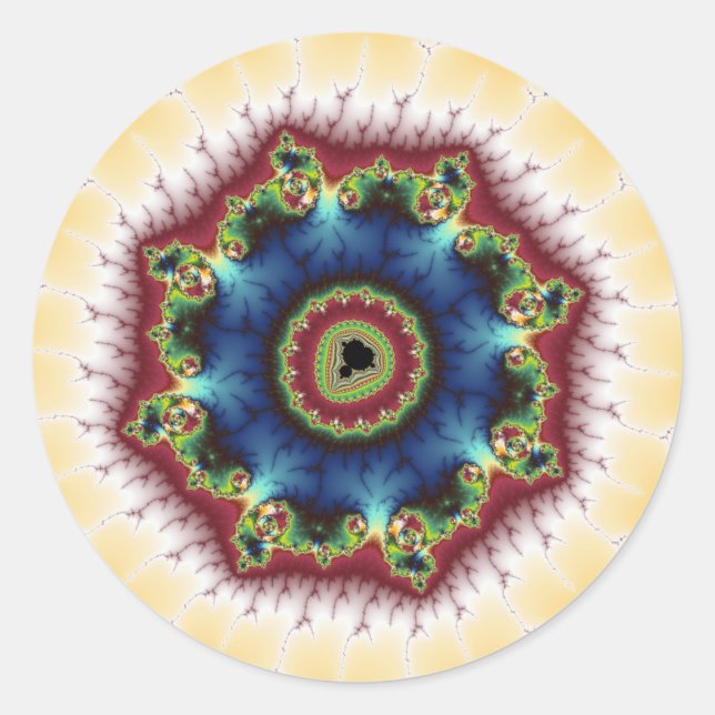 Adesivo Porta copos - Arte Fractal (Frente)