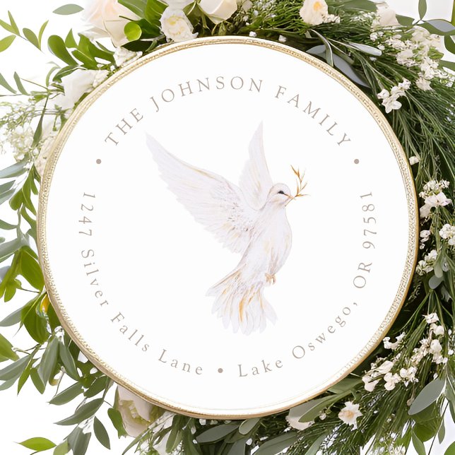 Adesivo Porta de Aquarela do Endereço de Devolução de Paz (Criador carregado)