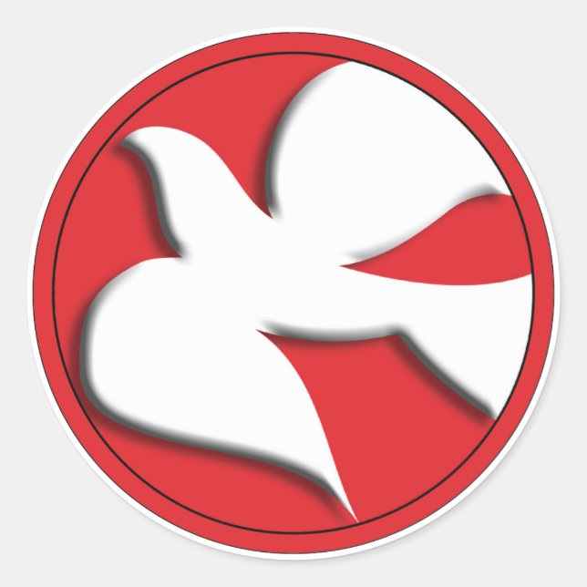 Adesivo Porta de confirmação em círculo vermelho (Frente)