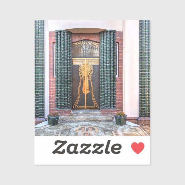 Adesivo Porta Jugenstil (Folha)