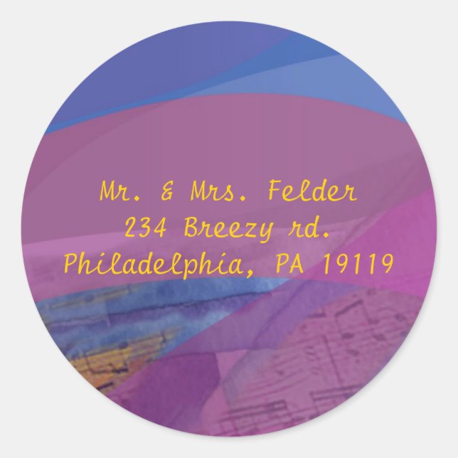 Adesivo Porta Voadora Musical Bat Mitzvah Sticker Seal (Frente)