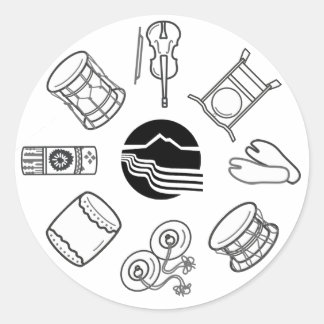 Adesivo Portland Taiko Line Art Sticker Sheet