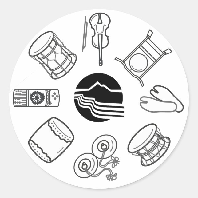 Adesivo Portland Taiko Line Art Sticker Sheet (Frente)