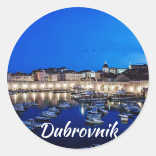 Adesivo Porto de Dubrovnik e paredes iluminadas à noite
