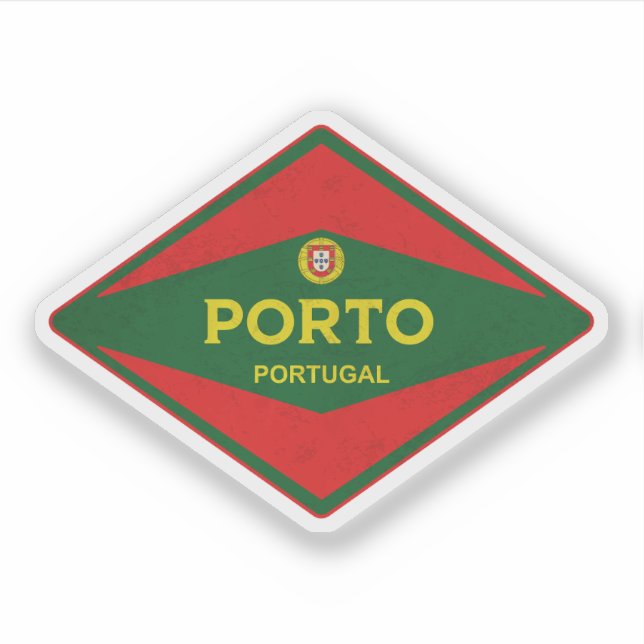 Adesivo Porto Portugal Vintage (Frente)