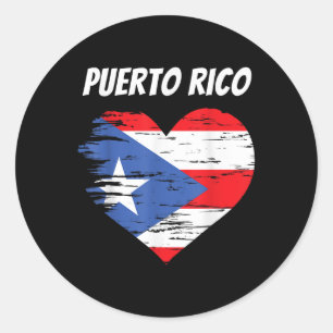 Adesivo Porto Rico ama bandeira cardíaca presente porto-ri