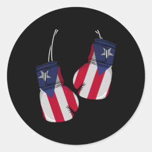 Adesivo Porto Rico Bandeira Boxer Luvas Boricua Patri