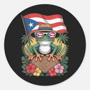 Adesivo Porto Rico Boricua Sapo Coqui Sol Taino Porto Ri