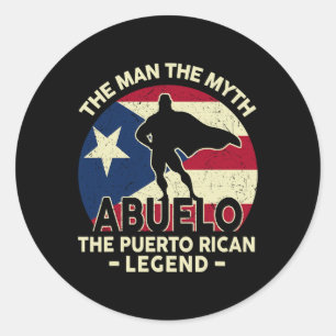 Adesivo Porto Rico Pai Camisa Abuelo Man Mito Porto Rico
