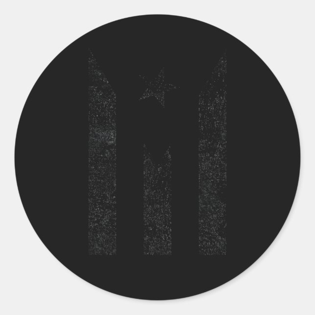 Adesivo Porto Rico Resiste Bandeira Negra Boricua (Frente)