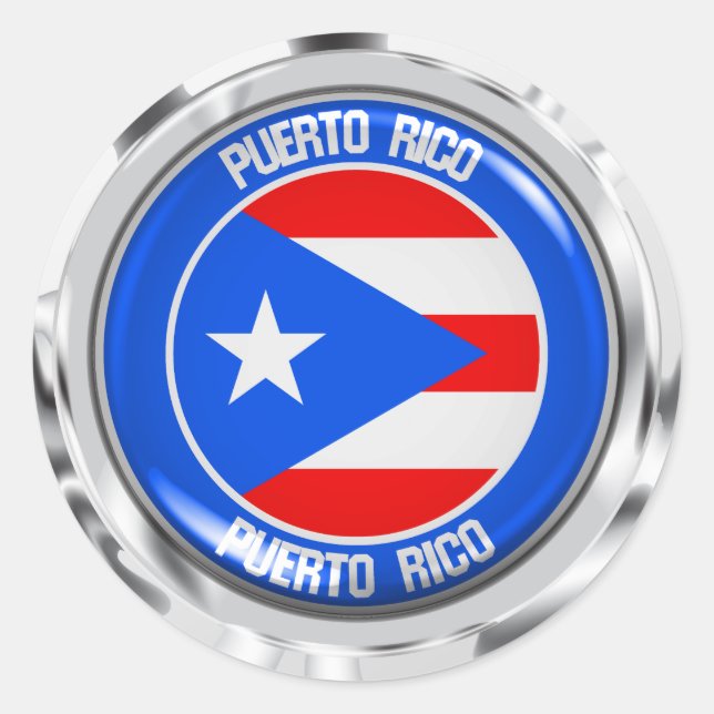 Adesivo Porto Rico Round Emblem (Frente)