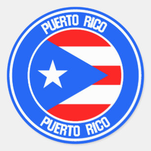 Adesivo Porto Rico Round Emblem