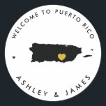Adesivo Porto Rico Wedding Sticker for Box, Bag<br><div class="desc">Use este adesivo para rotular as bolsas de boas-vindas ou as caixas de tratamento para seus convidados fora do hotel da cidade,  e bem-vindos a Porto Rico!</div>