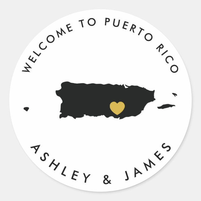 Adesivo Porto Rico Wedding Sticker for Box, Bag (Frente)