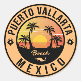 Adesivo Porto Vallarta, praia do México. Planya mexicana