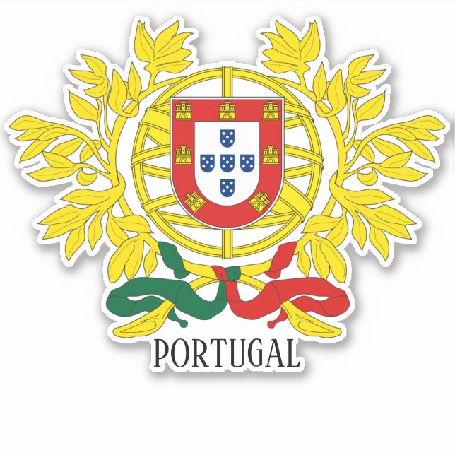 Adesivo Portugal Casaco De Armas Patriótica (Frente)