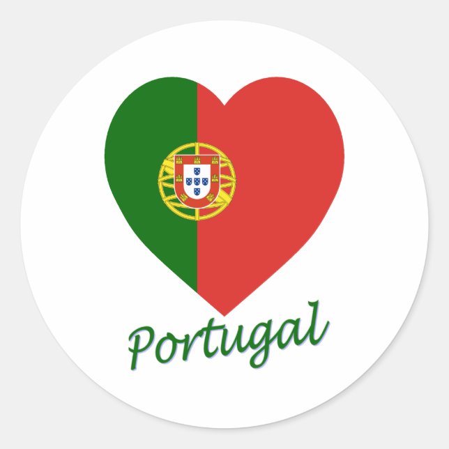 Adesivo Portugal Flag Heart (Frente)