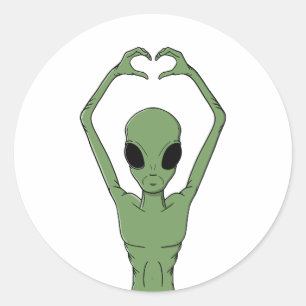 Adesivo Pose do Coração Alien