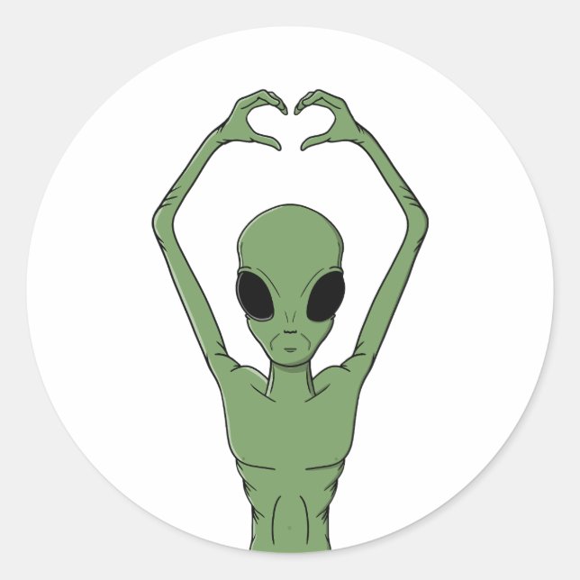 Adesivo Pose do Coração Alien (Frente)