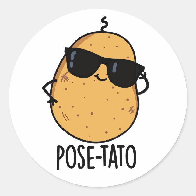 Adesivo Pose-tato Brincadeira Engraçada de Batata  (Frente)