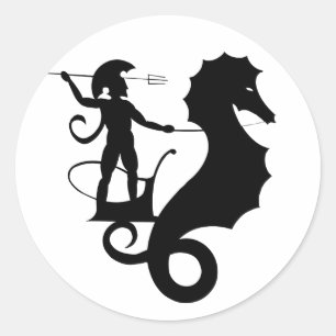 Adesivo Poseidon, design grego do alivio