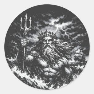 Adesivo Poseidon — Senhor das Profundezas por BurnsInHell