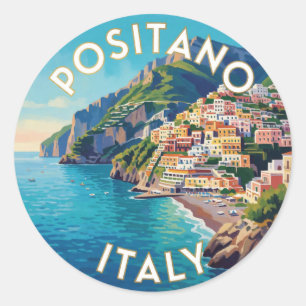 Adesivo Positano Itália Cena de Viagem Mediterrânea 🍋
