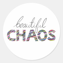 Adesivo Positive Motivational Text Beautiful Chaos