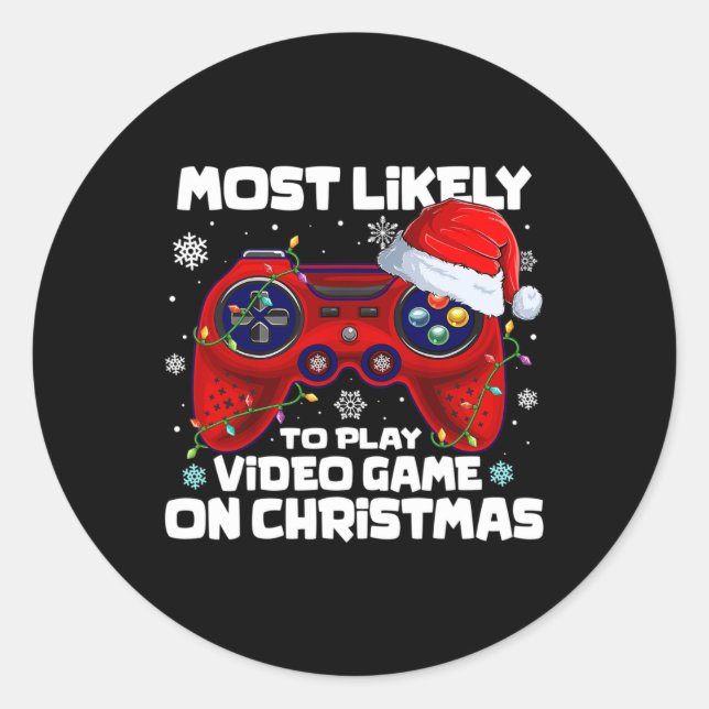 Adesivo Possível Jogar Vídeo No Natal 1 (Frente)