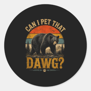 Adesivo Posso acariciar esse cachorro animal urso engraçad