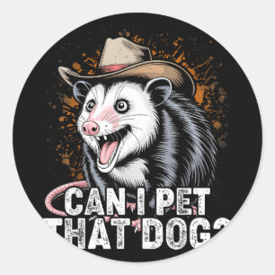 Adesivo Posso acariciar esse meme de cachorro amante de an