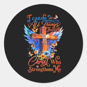 Adesivo Posso fazer todas as coisas por meio de Cristo que