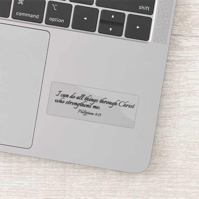 Adesivo Posso Fazer Tudo Através Do Cristo - Claro (Detalhe)