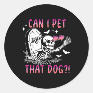 Adesivo Posso Pôr Aquele Cão No Skeleton Halloween?
