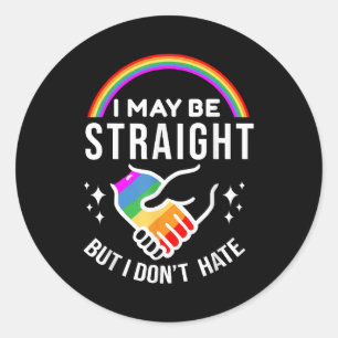 Adesivo Posso ser Hetero, mas não odeio Orgulho gay LGBT
