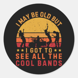 Adesivo Posso ser velho, mas eu pude ver todas as bandas l