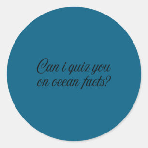Adesivo Posso Testar Você Sobre Fatos do Oceano Frase Dive