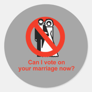 Adesivo Posso votar seu casamento agora?