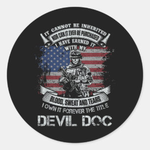 Adesivo Possua Para Sempre O Título Diabo Doc Bandeira Cor