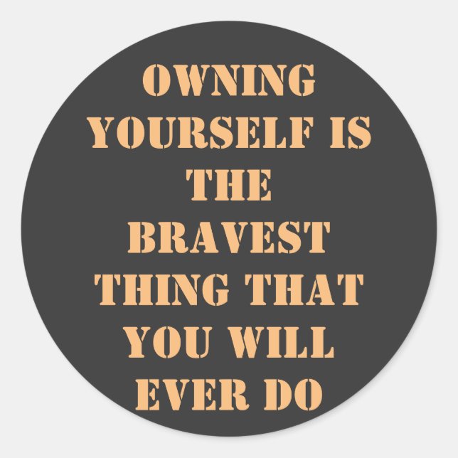 Adesivo Possuir Palavras Motivacionais com Texto simples (Frente)