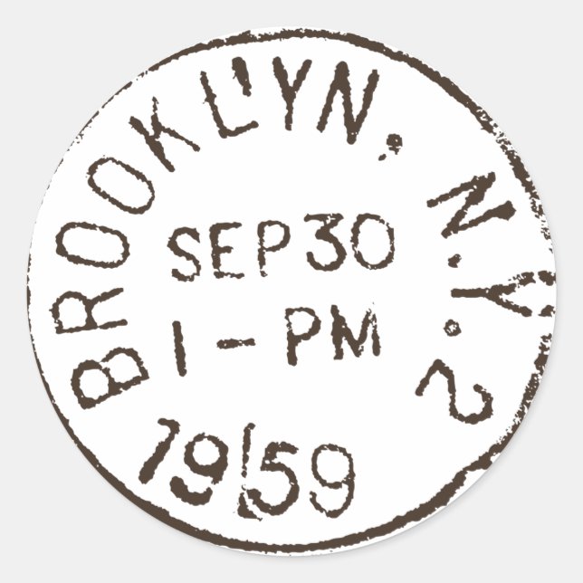 Adesivo postagem de tendência de vintage brooklyn nyc Nova (Frente)