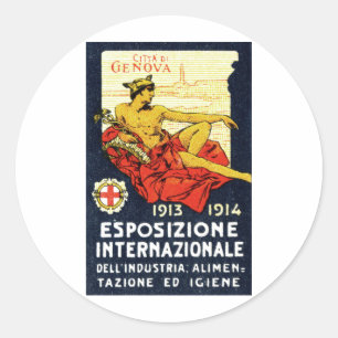 Adesivo Poster 1913 da expo de Genebra