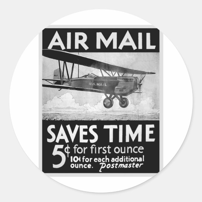 Adesivo Poster de correio aéreo (Frente)