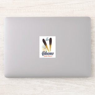 Adesivo poster de esqui Okemo Ludlow Vermont