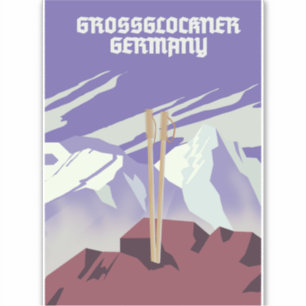 Adesivo poster de montanha Grossglockner na Alemanha.